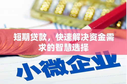 固镇短期贷款，快速解决资金需求的智慧选择