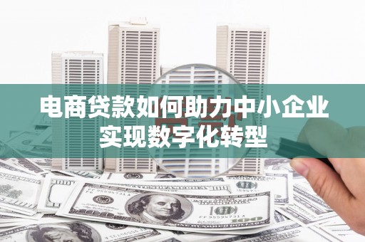 峨边电商贷款如何助力中小企业实现数字化转型