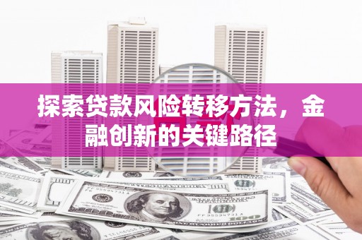 碑林探索贷款风险转移方法，金融创新的关键路径