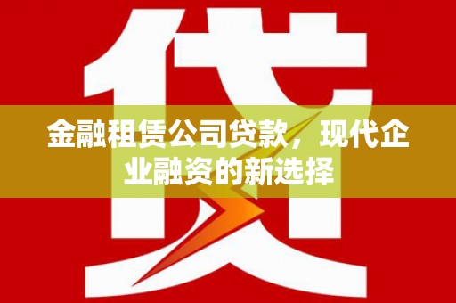 坦洲金融租赁公司贷款，现代企业融资的新选择