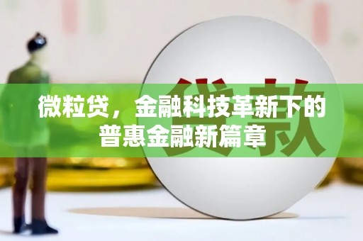 夏县微粒贷，金融科技革新下的普惠金融新篇章