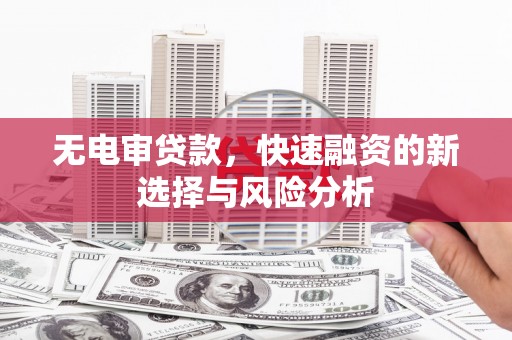 员山无电审贷款，快速融资的新选择与风险分析