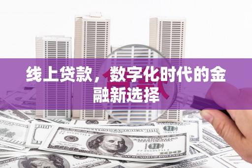 龙泉驿线上贷款，数字化时代的金融新选择